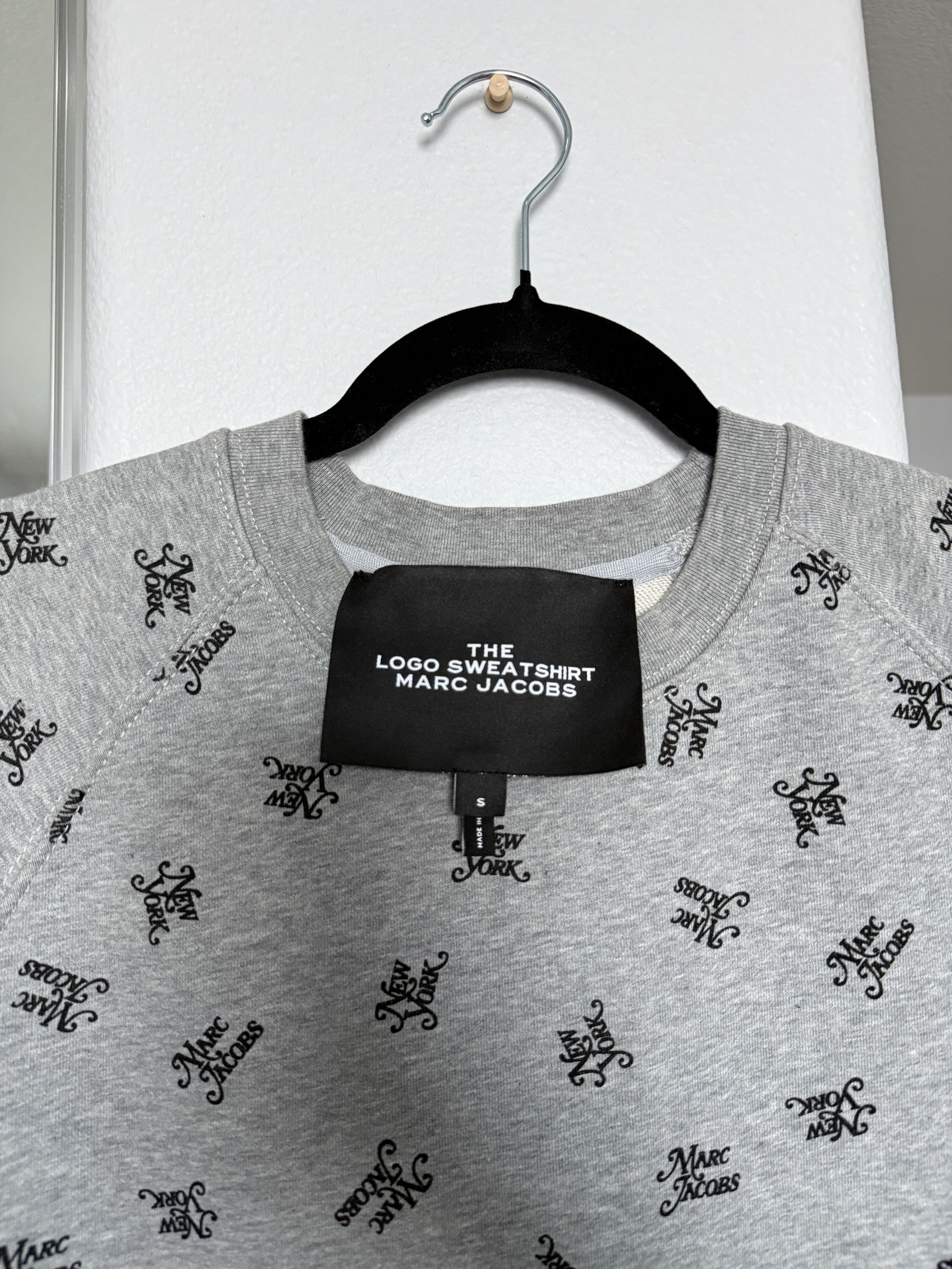 Marc Jacobs THE LOGO SWEATSHIRT HEATHER GREY SZ SMALL Size S / US 4 / IT 40 - 4 Thumbnail
