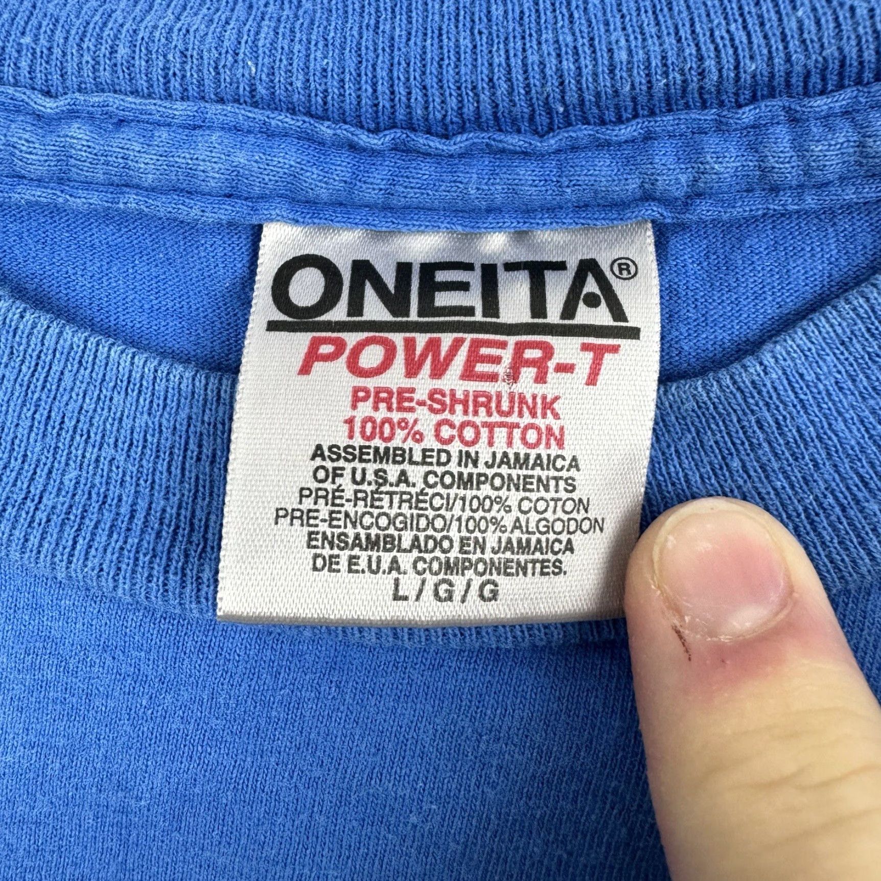 Vintage VINTAGE Oneita Georgia Shirt Adult Large Blue 90s Animals Nature Mens T-Shirt Size US L / EU 52-54 / 3 - 3 Thumbnail