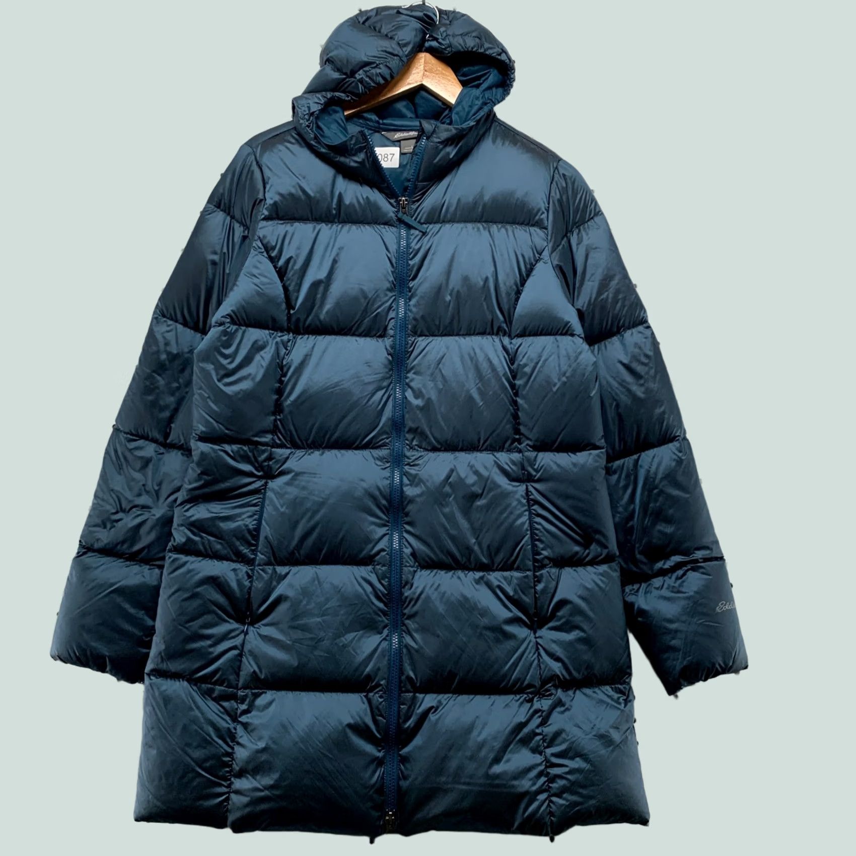 Eddie Bauer Eddie Bauer Down Puffer Parka Jacket Womens Large Blue Luna Quilted Coat Size L / US 10 / IT 46 - 1 Thumbnail