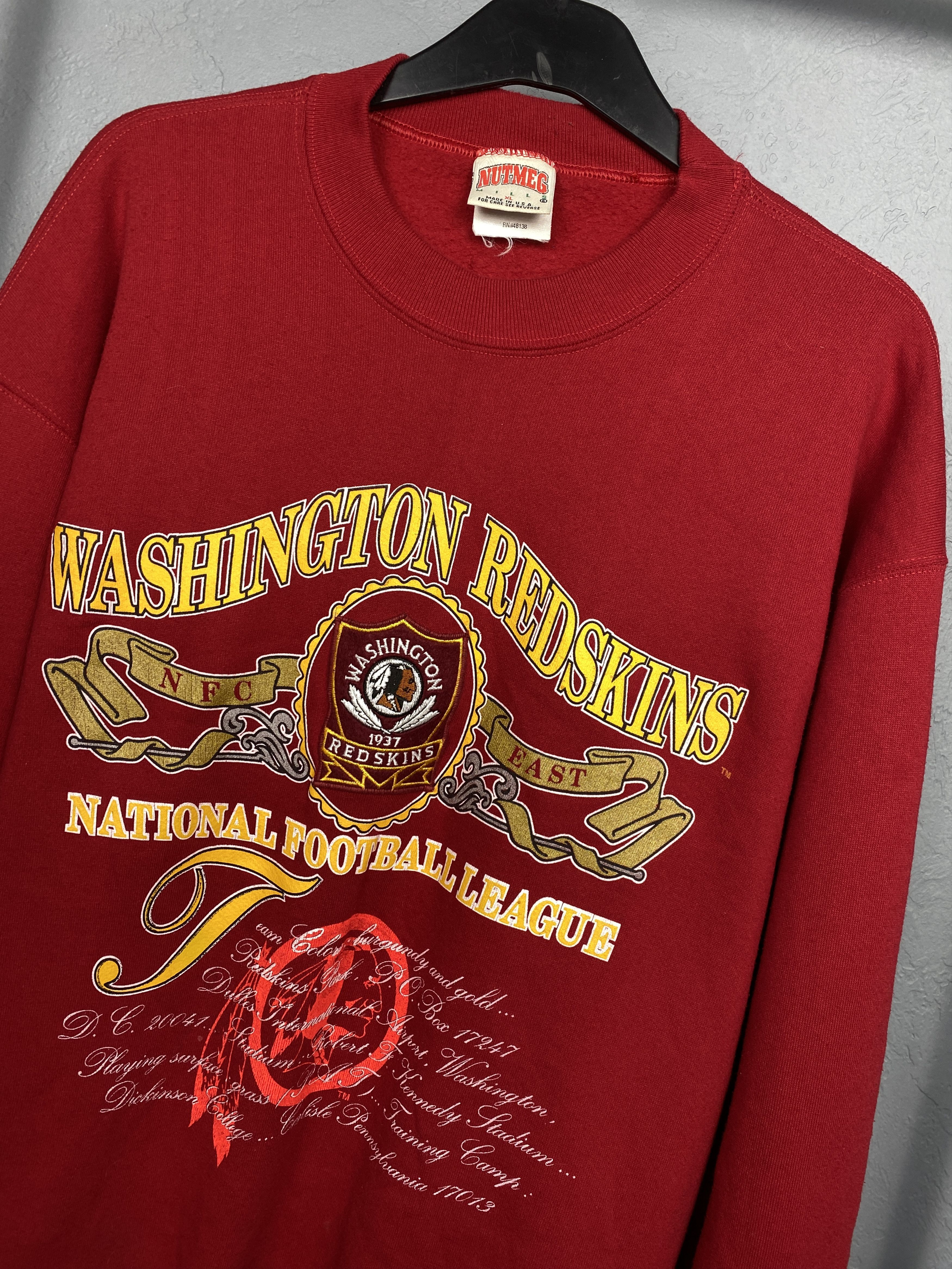 NFL Washington Redskins 90s Vintage Sweatshirt Made in USA Size US XL / EU 56 / 4 - 2 Thumbnail
