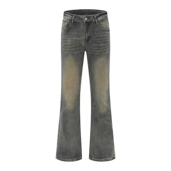 Jean American high street retro washed distressed flared jeans Size US 32 / EU 48 - 7 Thumbnail