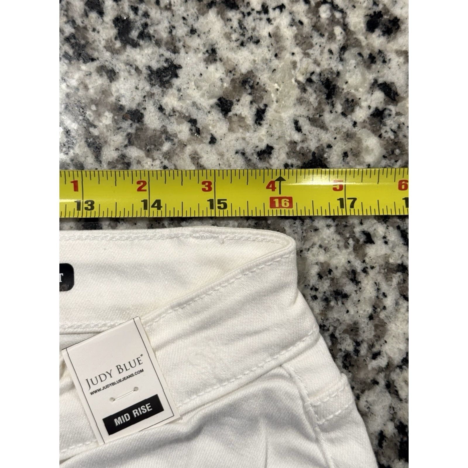 Denime Judy Blue Jeans Woman 13/31 White Boyfriend Distressed 5-Pocket Mid Rise 32 Inseam 29 Logo JB82276 WHT Size 34" / US 12 / IT 48 - 5 Thumbnail