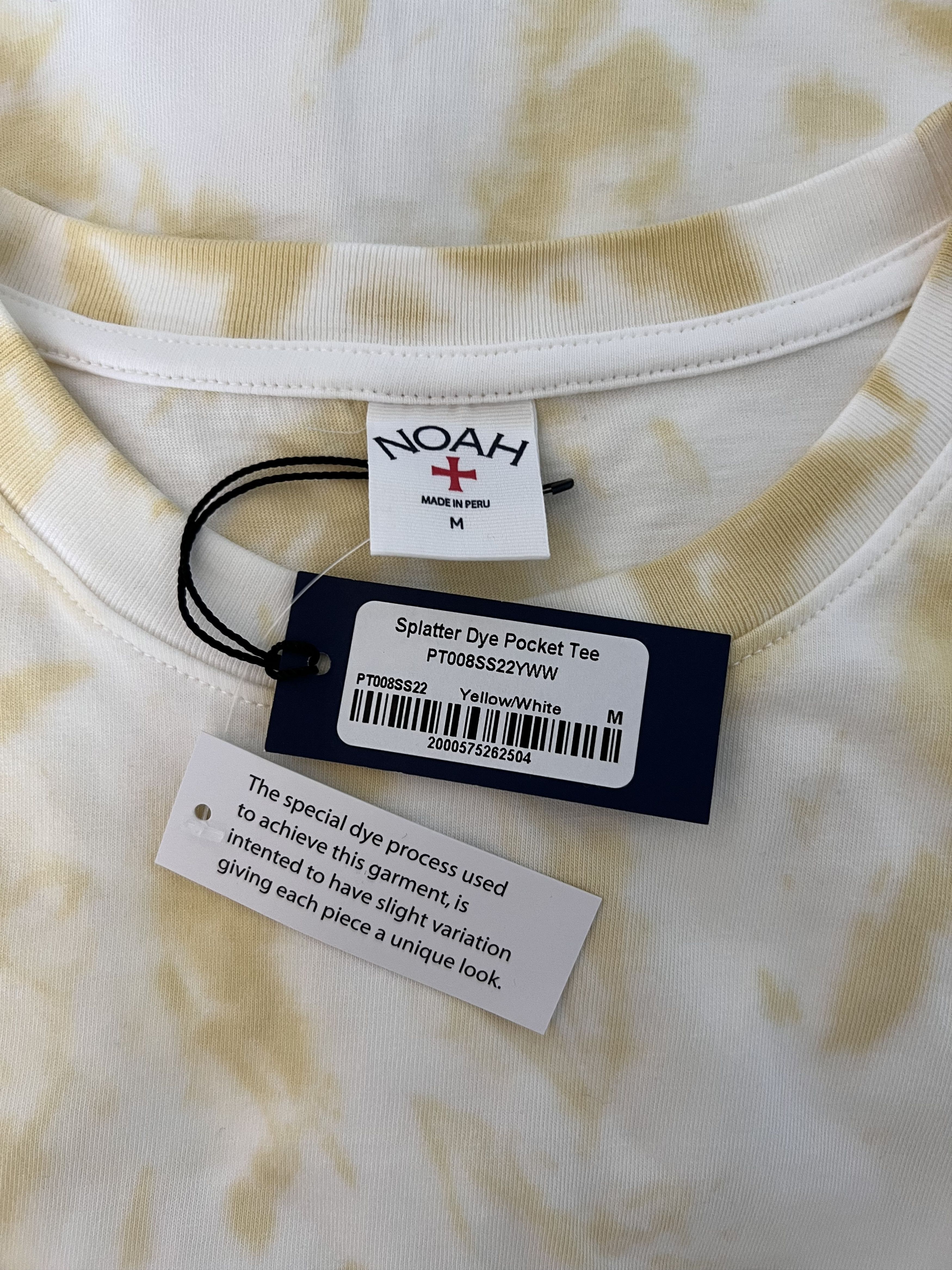 Noah Noah NYC Splatter Dye Pocket Tee in Yellow Size US M / EU 48-50 / 2 - 4 Thumbnail