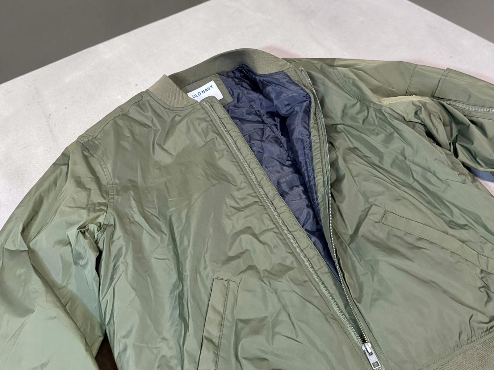 Old Navy Olive Green Bomber Jacket Size US L / EU 52-54 / 3 - 3 Thumbnail