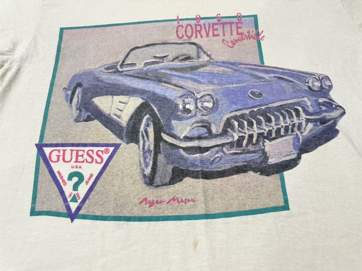 Guess × Vintage Vintage 90s Guess Corvette Roger Mason T Shirt Size US L / EU 52-54 / 3 - 2 Thumbnail