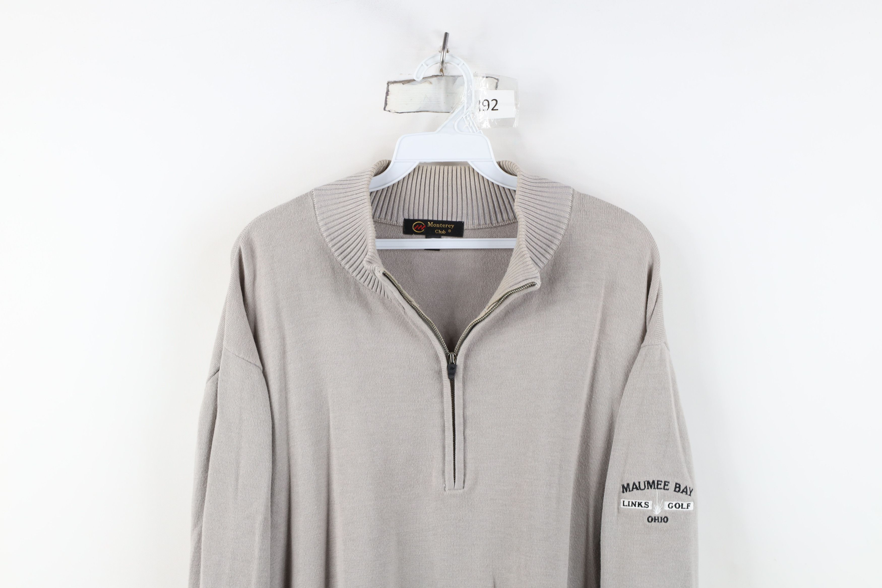 Vintage Vintage Maumee Bay Golf Course Half Zip Knit Sweater Gray Size US XL / EU 56 / 4 - 2 Thumbnail