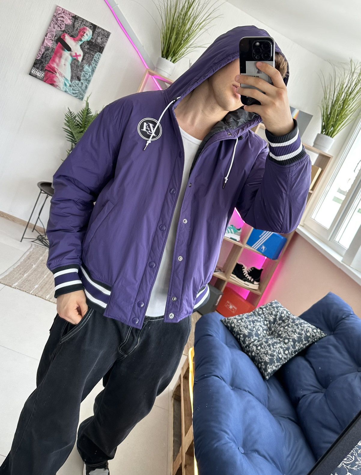NBA × Nike NEW🔥 Nike Los Angeles Lakers LA Purple light jacket Men M Size US M / EU 48-50 / 2 - 3 Thumbnail