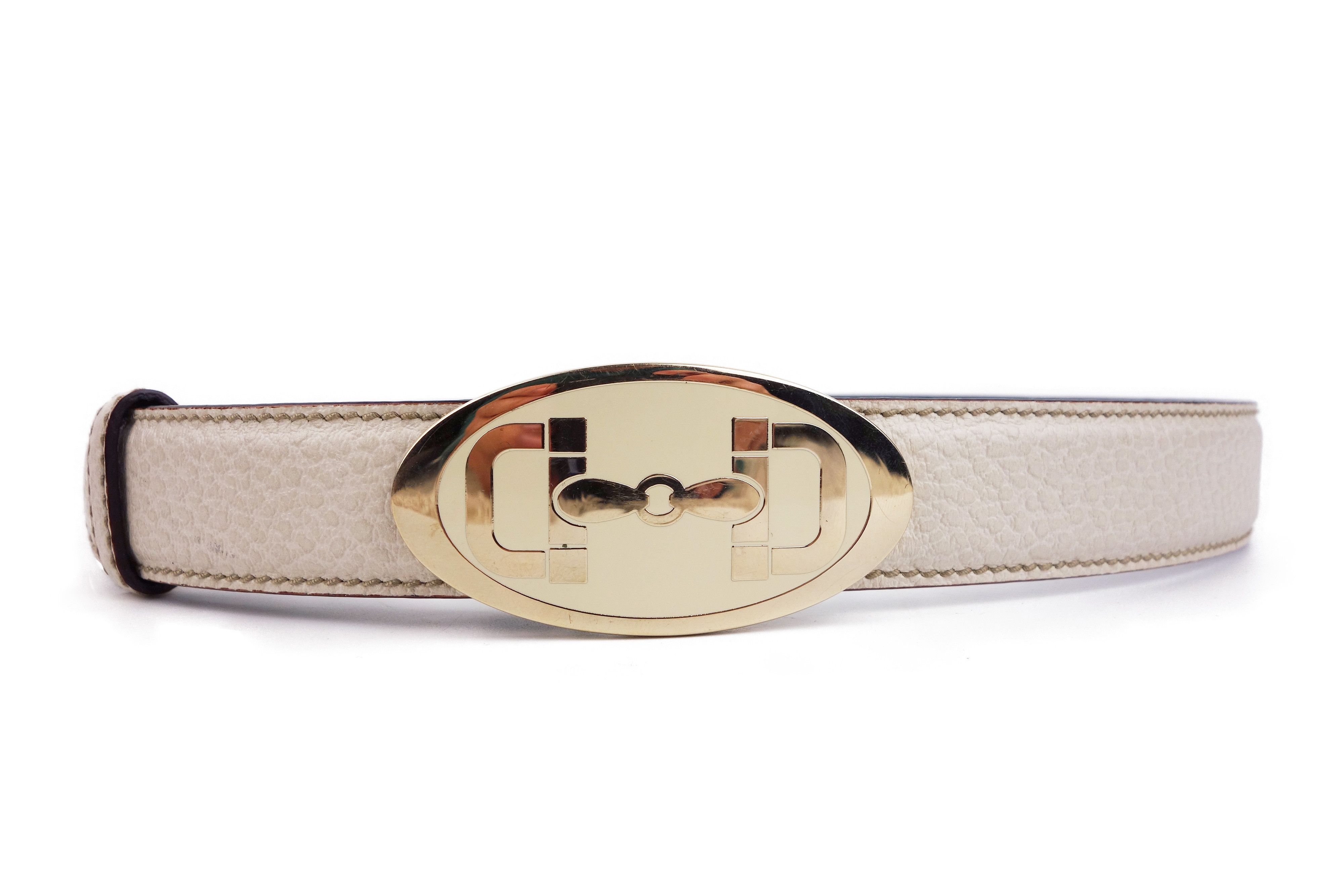 Gucci Gucci Vintage Horsebit Belt Leather Buckle GG Size 85 34 Size ONE SIZE - 1 Thumbnail