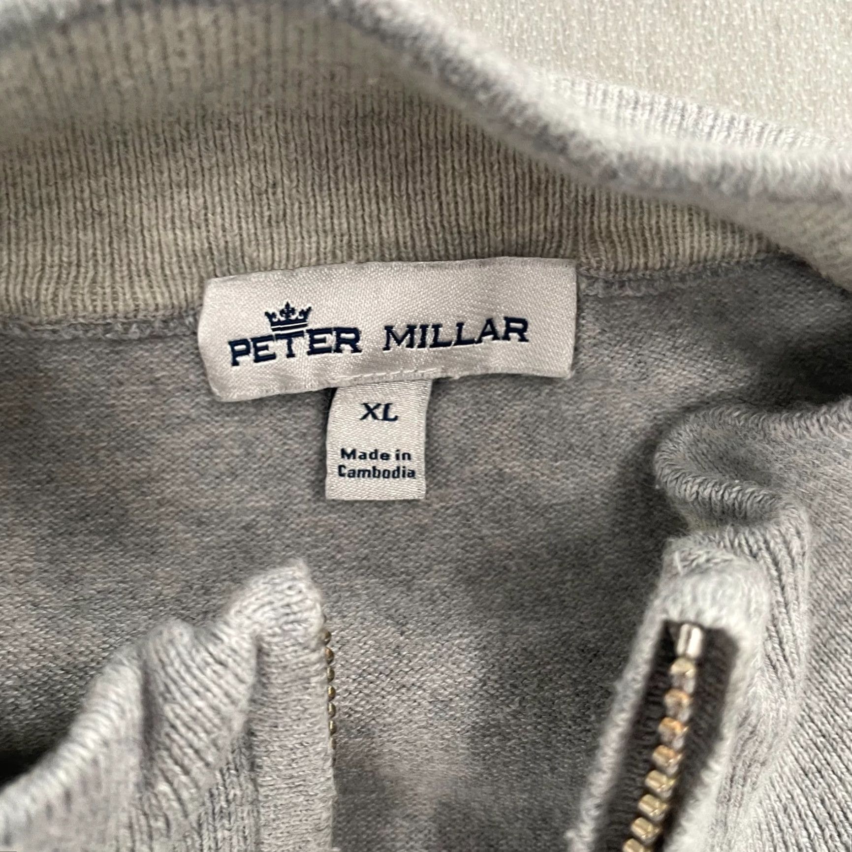 Peter Millar Peter Millar Sweater Pullover 1/4 Zip Adult XL Men Gray Mock Neck Casual Travel Slim Knit Classic Preppy Sports 1/4 Zip Zipper Size US XL / EU 56 / 4 - 5 Thumbnail