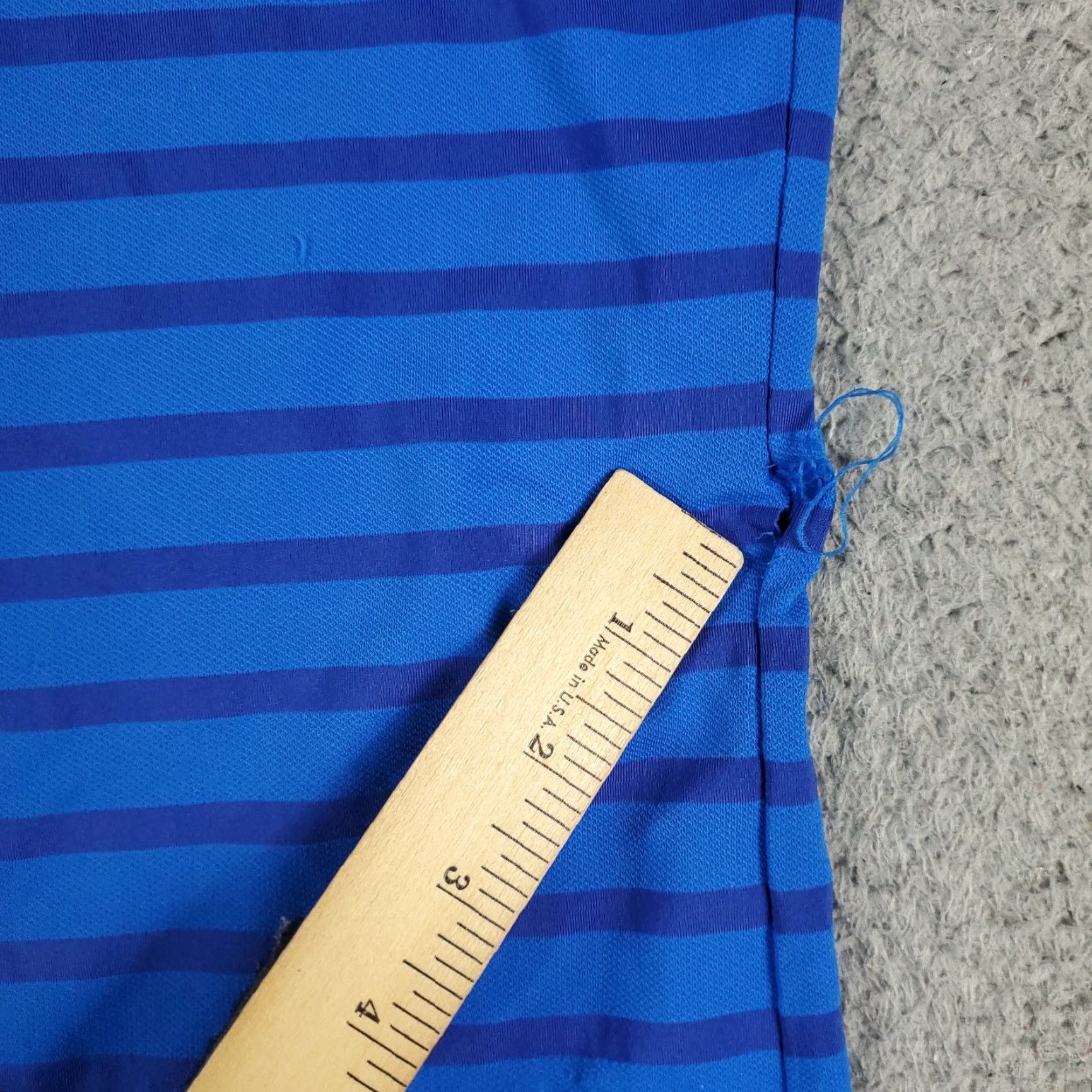 G/FORE G/FORE Polo Shirt Mens L Blue Striped Shirt Polo Short Sleeve Distressed Logo Back Peeling Vintage: No Size US L / EU 52-54 / 3 - 6 Thumbnail