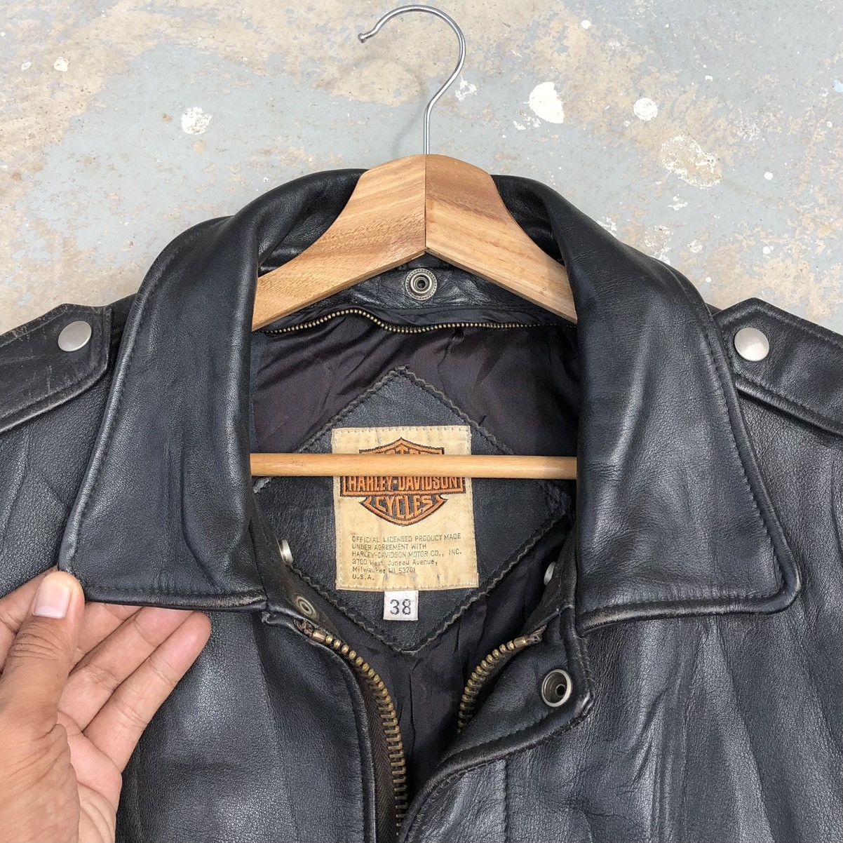 Harley Davidson Vintage HARLEY DAVIDSON LEATHER FLIGHT BOMBER JACKET Size US M / EU 48-50 / 2 - 9 Thumbnail