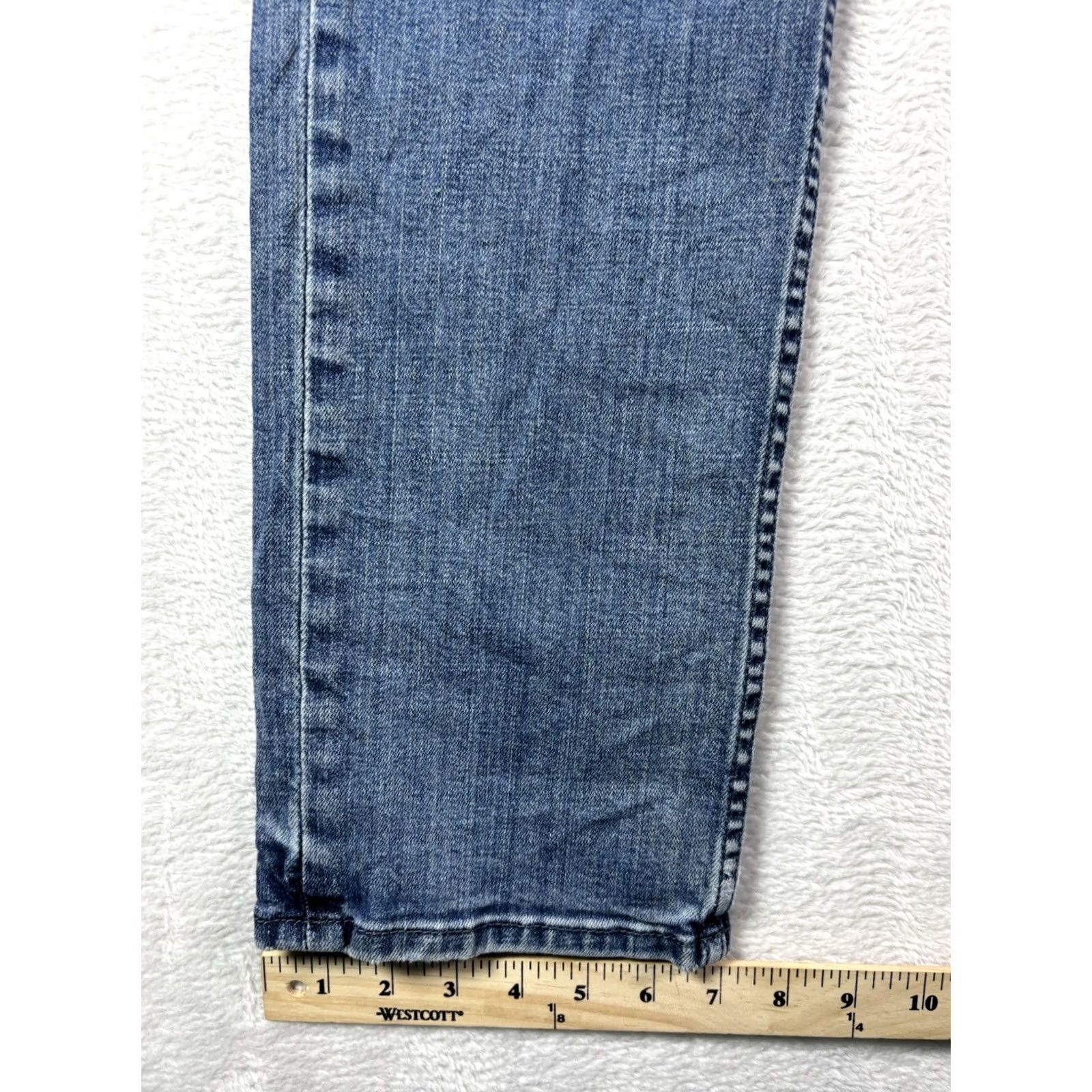 Levi's Levi's 514 Jeans Mens 32x34 Blue Straight Leg Stretch Denim Medium Wash Regular Size US 32 / EU 48 - 3 Thumbnail