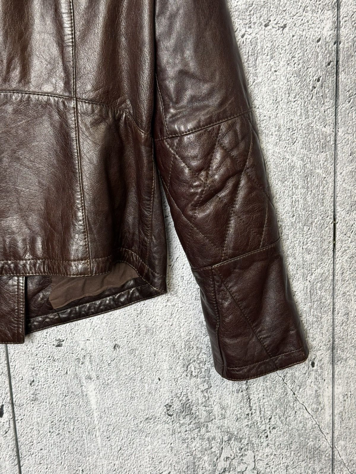 Weekend Max Mara Weekend Max Mara Brown Leather Biker Jacket Cropped Moto Size S / US 4 / IT 40 - 13 Thumbnail