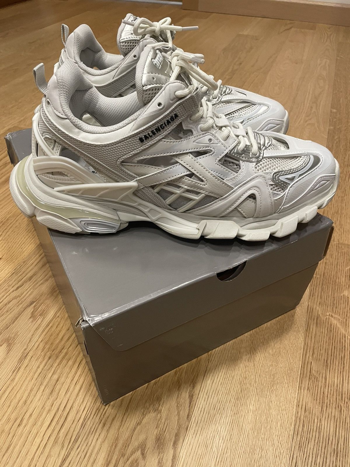 image of Balenciaga Track 2, Defender, Jordan Shoes in White, Men's (Size 11)