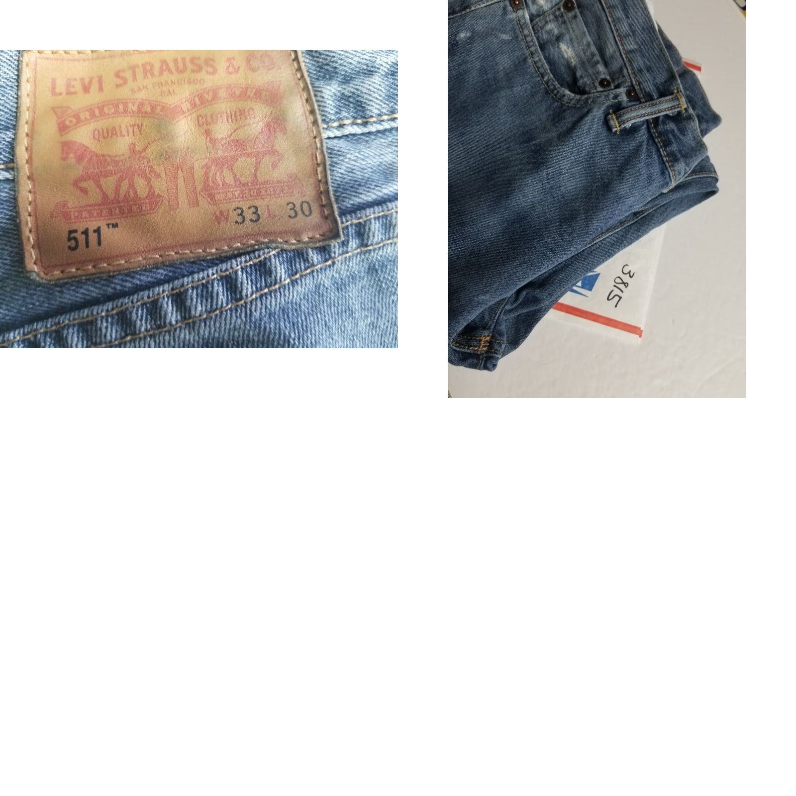 Levi's Levi's 511 Jeans 33x30 Slim Straight Mid Rise Blue Denim Men Regular 5-Pocket Pocket Type Distressed See Pics Size US 33 - 9 Thumbnail