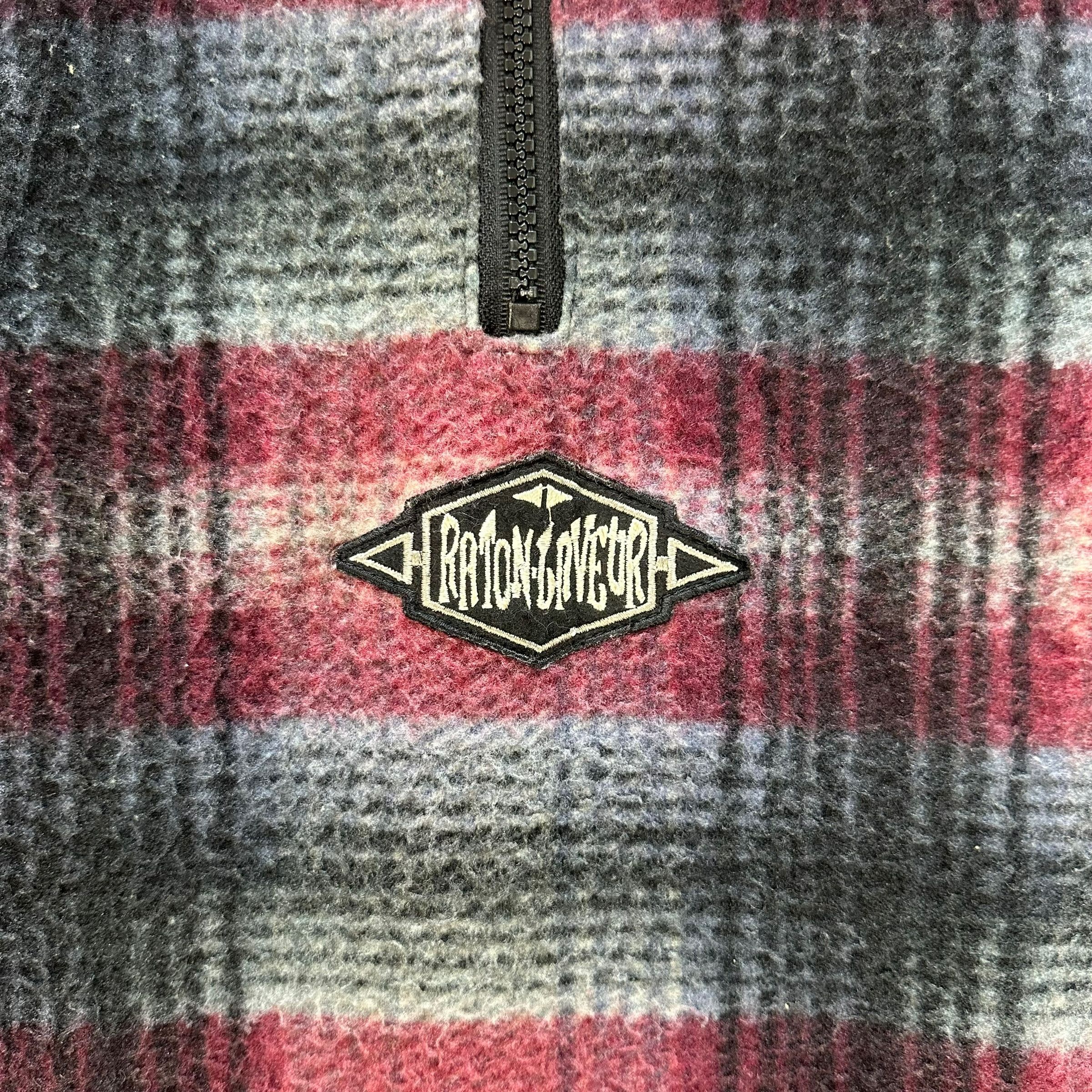 Japanese Brand PRACT RATON LAVEUR SHADOW PLAID ANORAK FLEECE #8735-023 Size US M / EU 48-50 / 2 - 3 Thumbnail