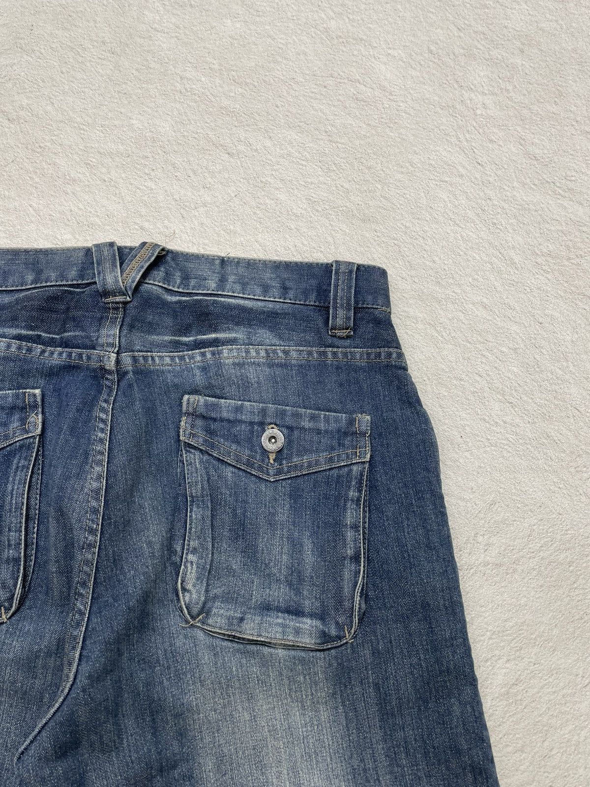 Kapital 2000s Archival PPFM Curved Denim Washed Maison Ifsix LGB Size US 31 - 10 Thumbnail