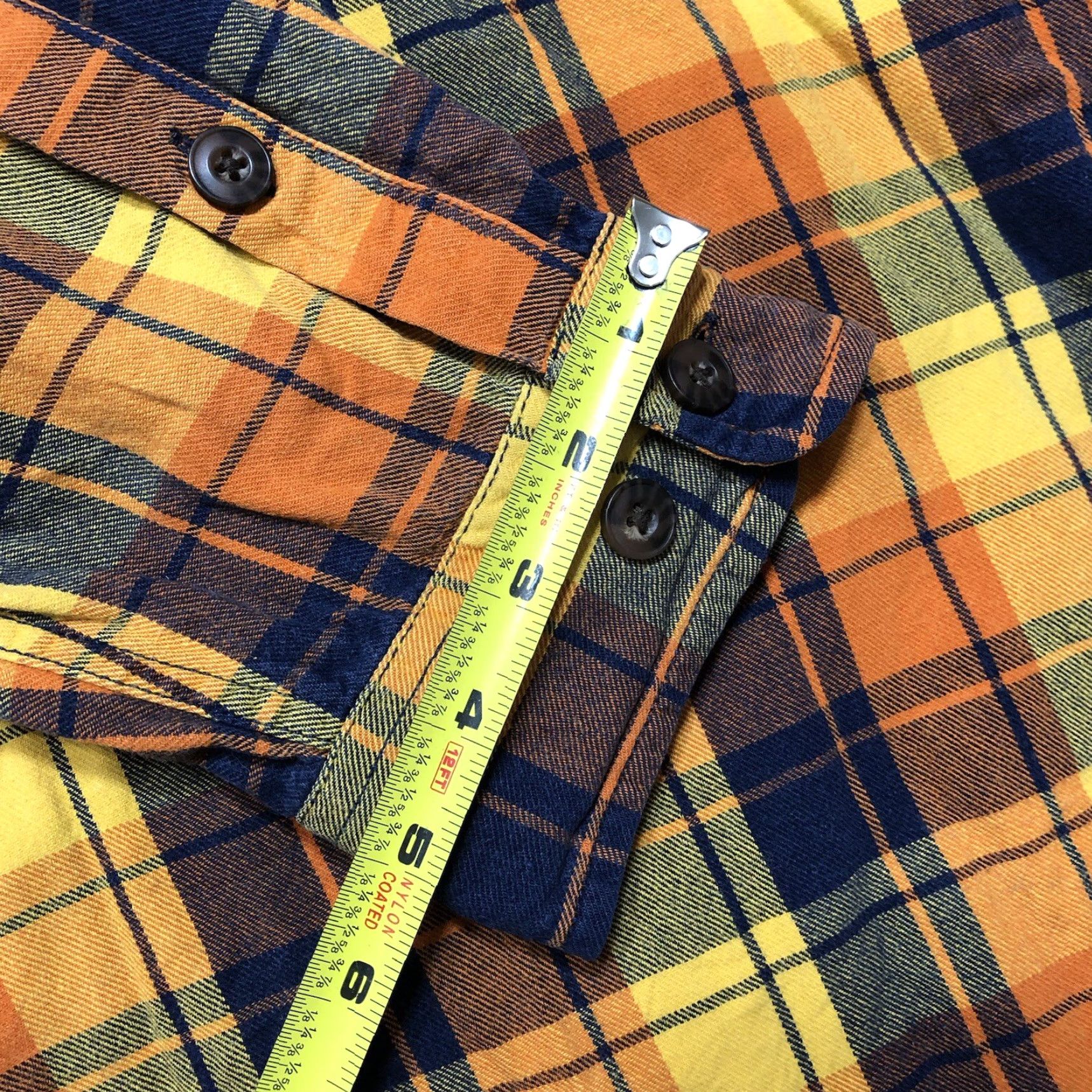 Vintage Duluth Mens Button-Down Shirt Plaid Long Sleeve Yellow 3XL Regular Size US XXL / EU 58 / 5 - 7 Thumbnail
