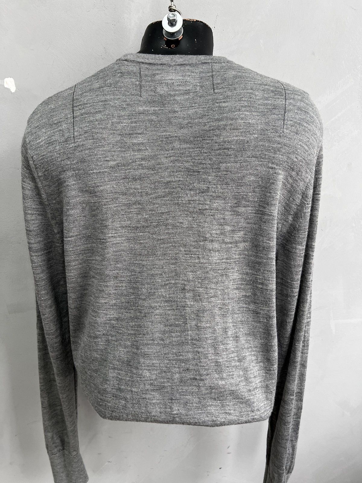 Allsaints Allsaints gray Sweater minimalistic jamper merino wool Size US L / EU 52-54 / 3 - 8 Thumbnail