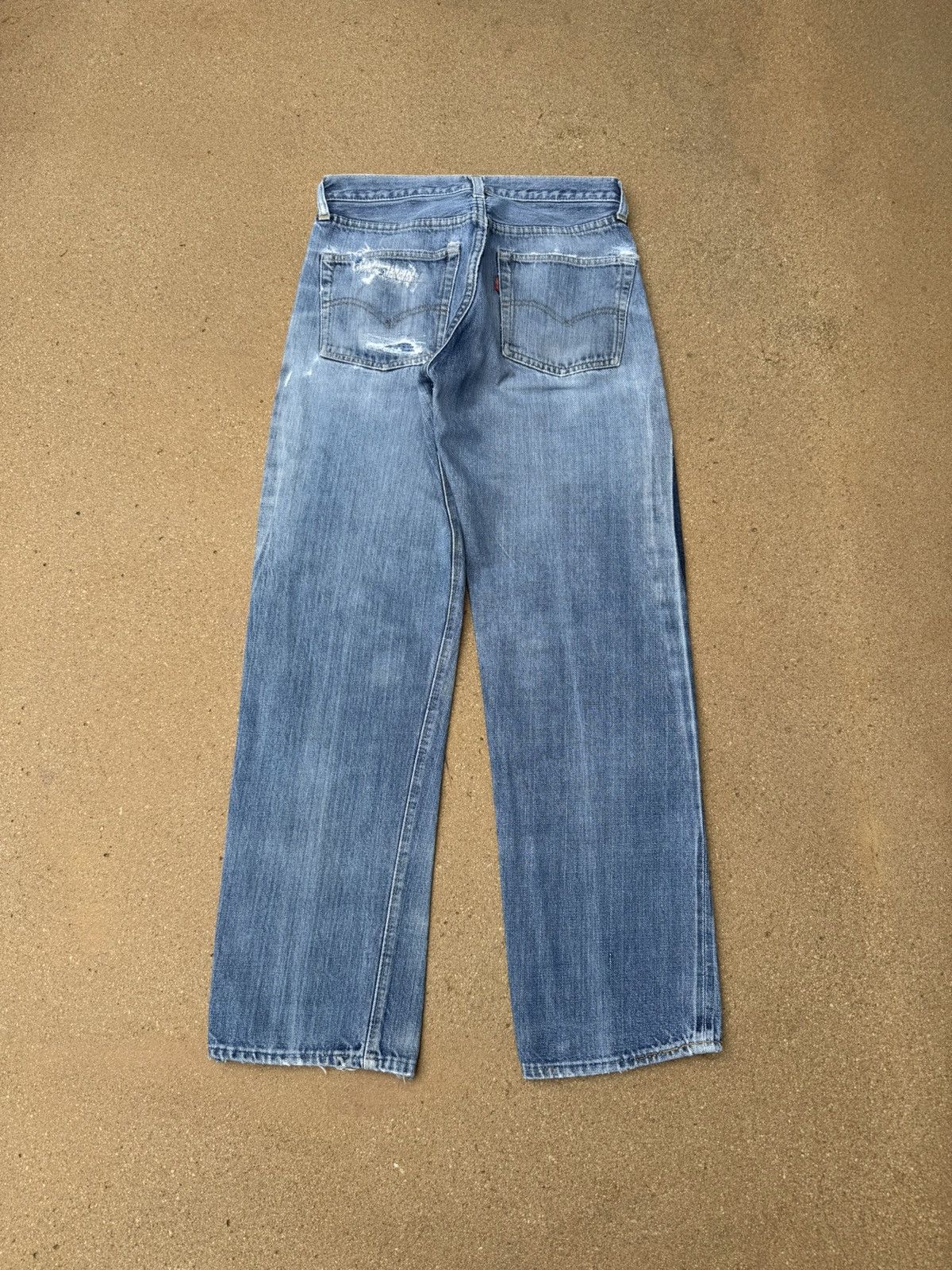 Levi's × Vintage Vtg 70’s Levis 501xx Redline Selvedge Distressed Jeans 28x28 Size US 28 / EU 44 - 2 Thumbnail