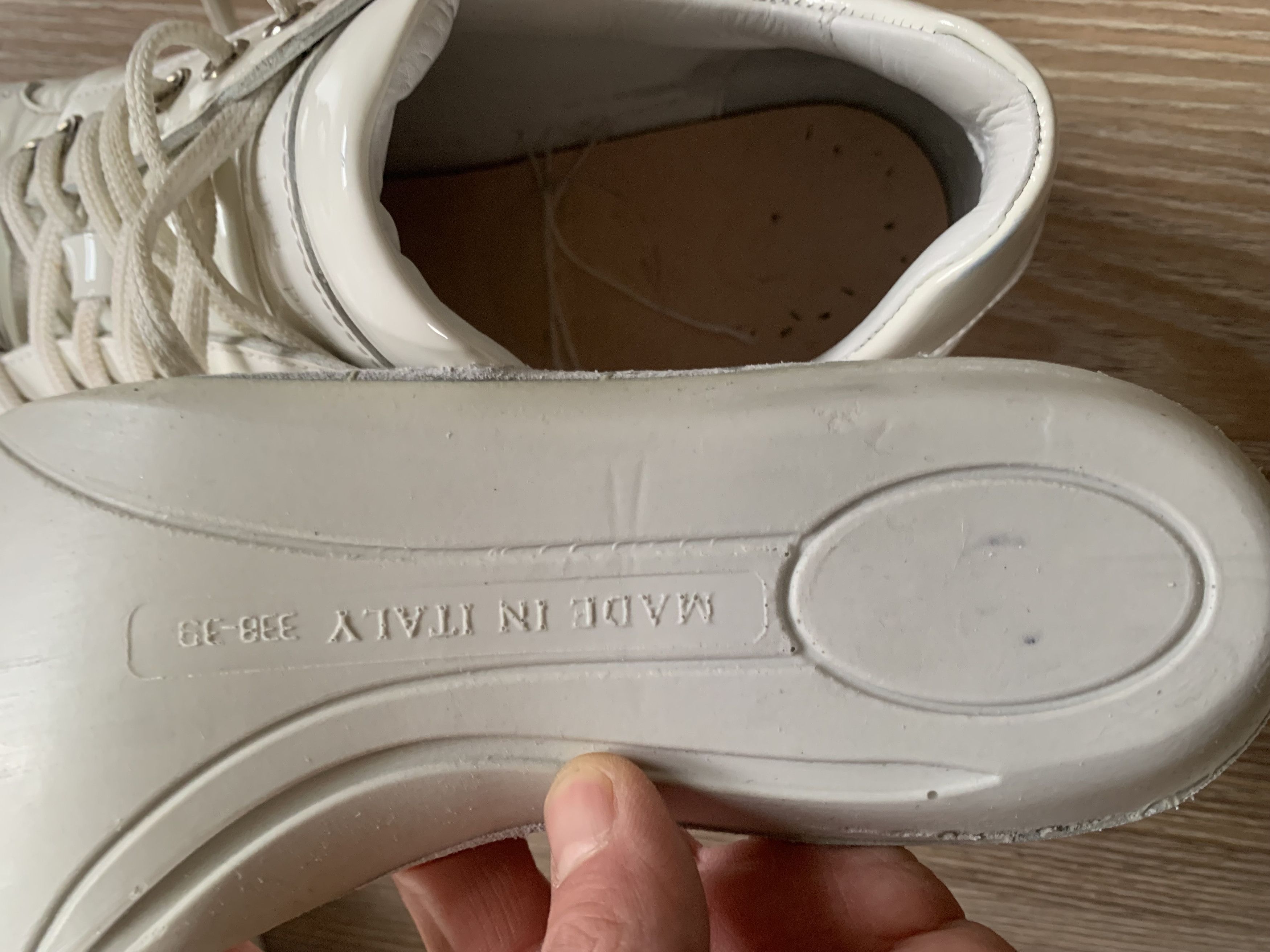 Philipp Plein Philipp Plein Patent White Leather Lo-Top Sneakers Size US 7.5 / EU 40-41 - 14 Thumbnail