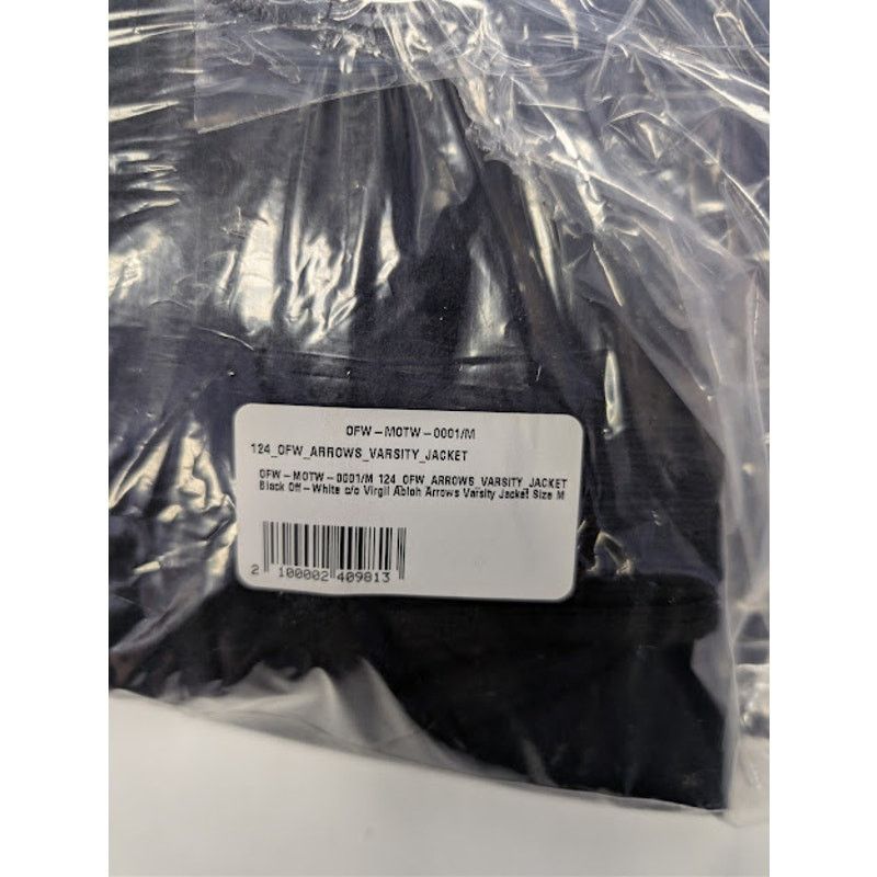Off-White o1rshd1 Virgil Abloh Arrows Varsity Jacket in Black / White Size US M / EU 48-50 / 2 - 23 Thumbnail