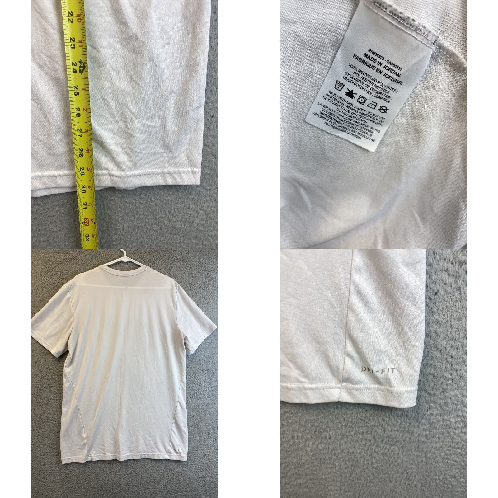Nike Nike Shirt Large White Dri-Fit Swoosh Running Short Sleeve Breathable Sports Outdoor Mens Size US L / EU 52-54 / 3 - 8 Thumbnail