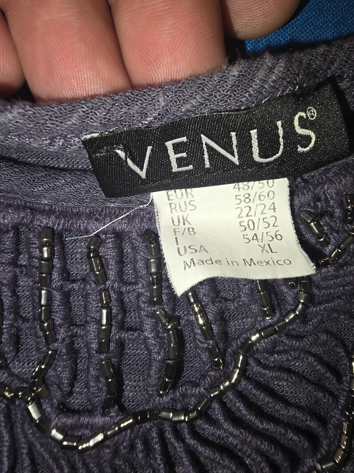 Venus Stylish Venus Beaded Top - Size XL Gray Size XL / US 12-14 / IT 48-50 - 2 Thumbnail