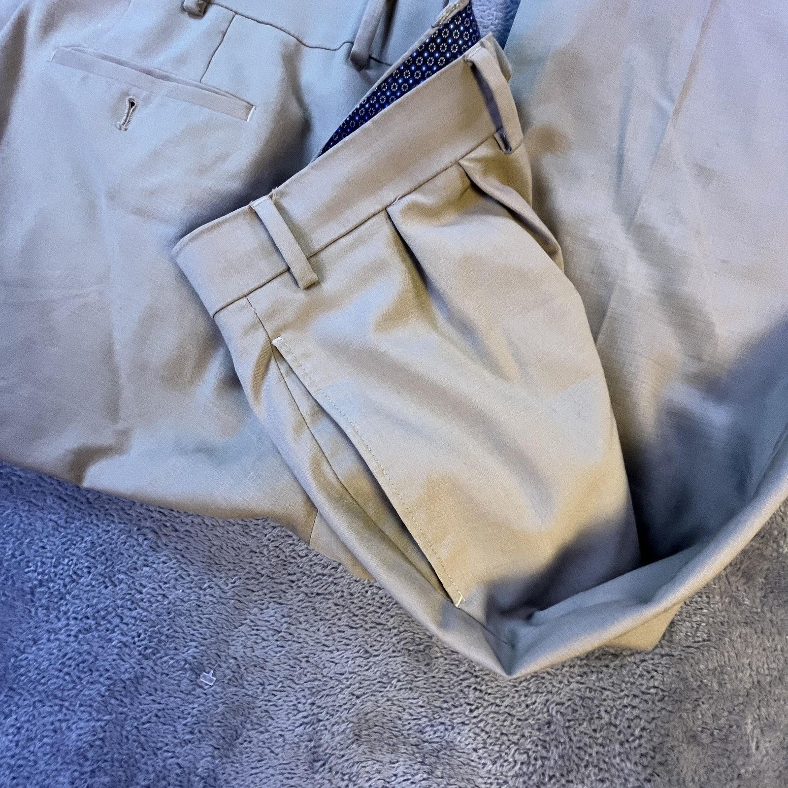 Lauren Ralph Lauren Ralph Lauren Mens Pants Trousers 38x30 Khaki Pleated Wool Size 38R - 7 Thumbnail
