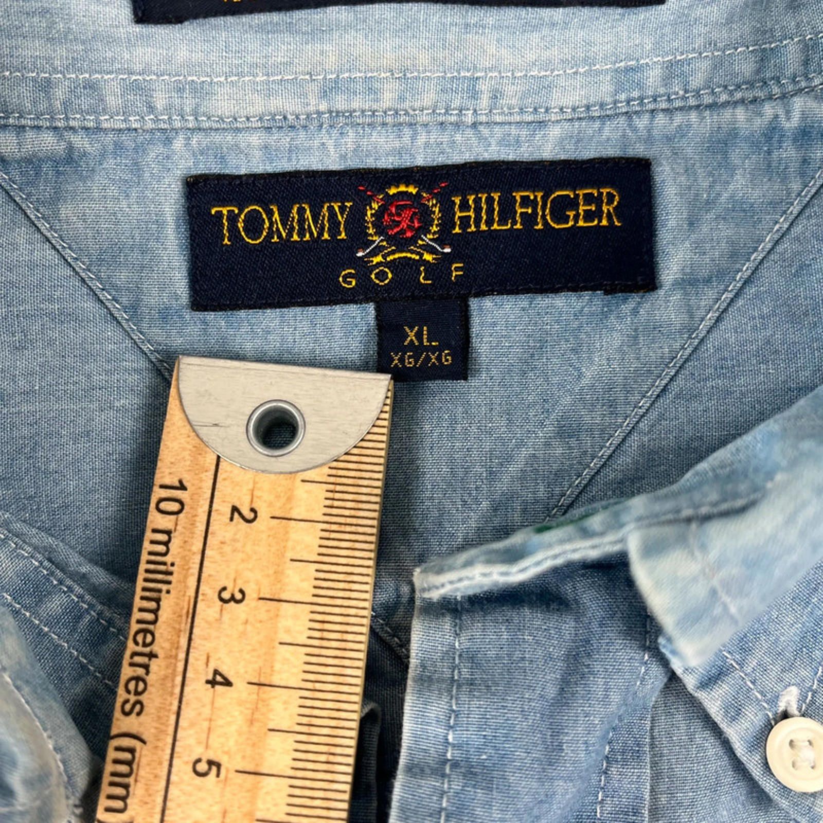 Tommy Hilfiger Vintage Tommy Hilfiger Shirt XL Light Blue Size US XL / EU 56 / 4 - 3 Thumbnail