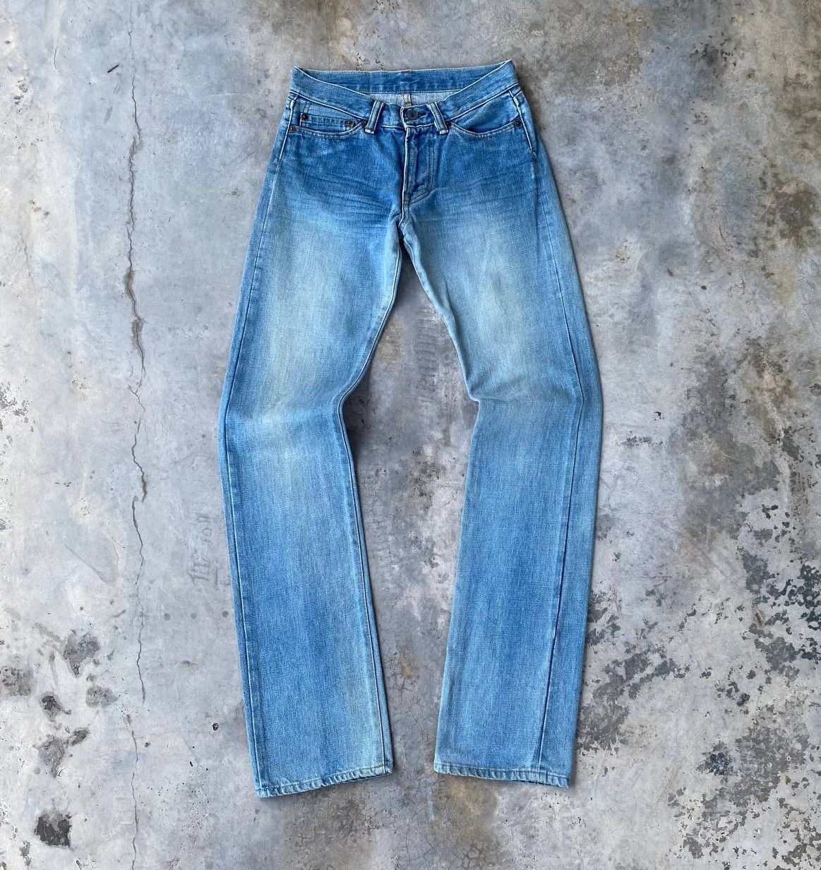 Blue Blue Japan VINTAGE RNA JAPAN SLANG SELVEDGED BLUEWASH W27X32 Size US 27 - 13 Thumbnail