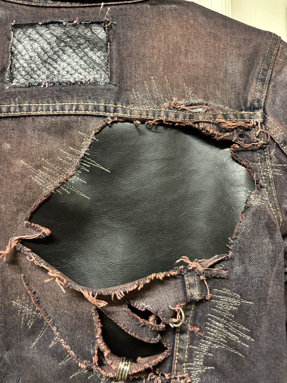 Army Of Me × Vintage Doll Waxed Denim Jacket Size US S / EU 44-46 / 1 - 9 Thumbnail
