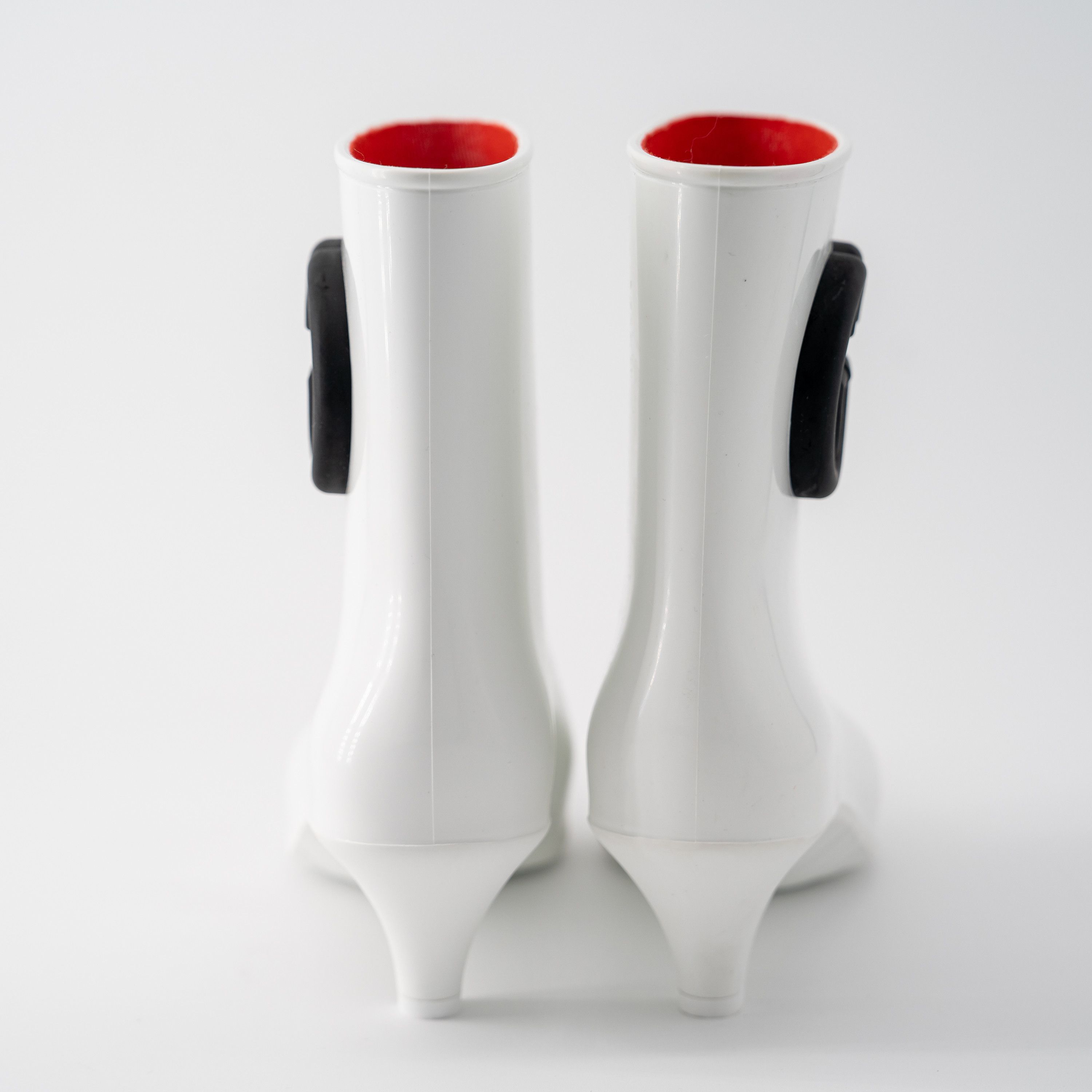 Gucci 37G - Gucci GG Logo Rubber Boots White Heel Black Logo Rain Size US 7 / IT 37 - 4 Thumbnail