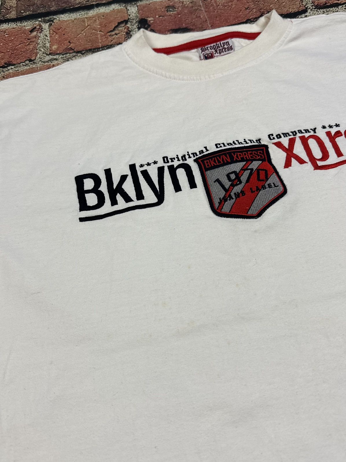 Brooklyn Xpress Vintage Y2K Brooklyn Xpress T Shirt Hip Hop Embroidered Logo Size US M / EU 48-50 / 2 - 8 Thumbnail