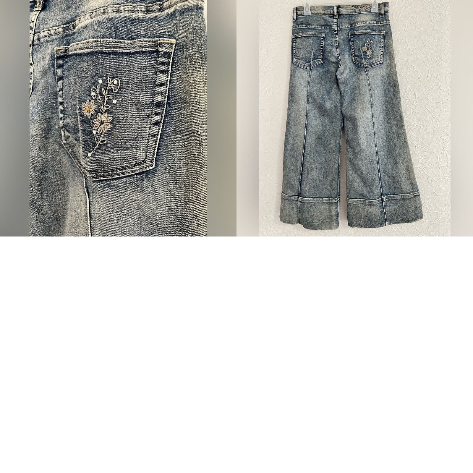 Bell Scandal Flared Denim Bell Bottoms 3 Regular Medium Wash Blue Women Size 3/4 Size 26" / US 2 / IT 38 - 8 Thumbnail