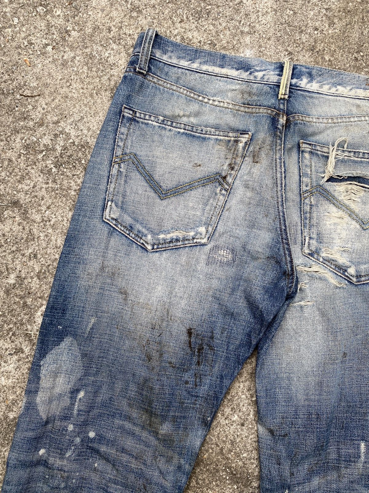 Energie Energie Italy Green Selvedge Distressed Denim Size US 32 / EU 48 - 15 Thumbnail