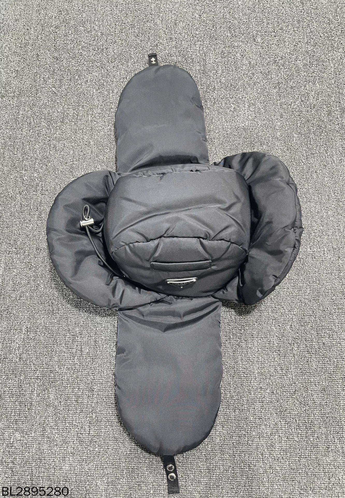 Prada PRADA 98 new black nylon logo M hat Size ONE SIZE - 2 Thumbnail