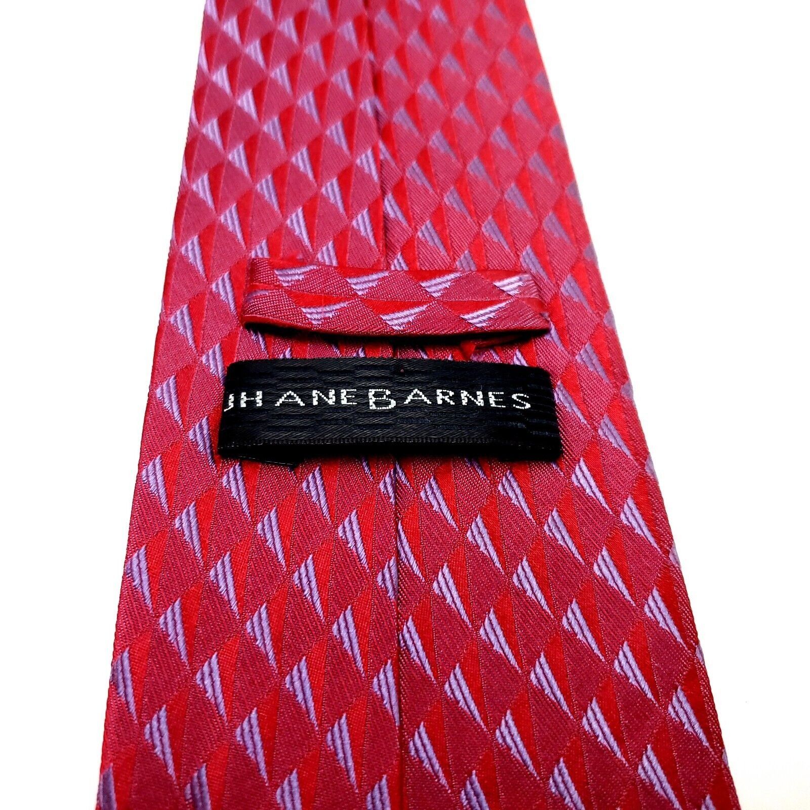 Jhane Barnes Jhane Barnes Red Silk Tie Woven Wide Graphic Size ONE SIZE - 5 Thumbnail
