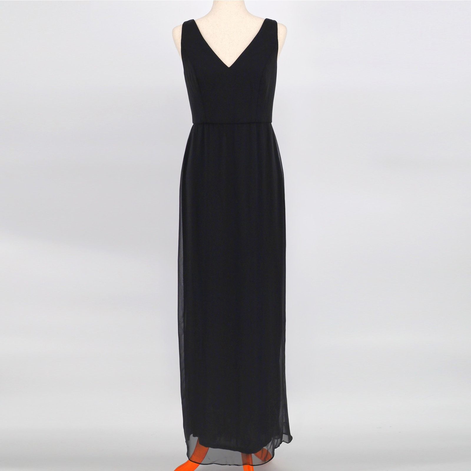 The Unbranded Brand Social Bridesmaids Women Black Chiffon Trumpet Gown Size 8R Size M / US 6-8 / IT 42-44 - 3 Thumbnail