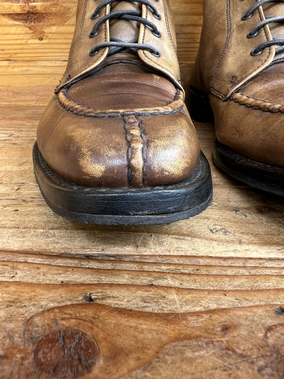 Allen Edmonds Allen Edmonds Portland Brown Leather Lace Up Split Toe Boot Size US 7.5 / EU 40-41 - 7 Thumbnail