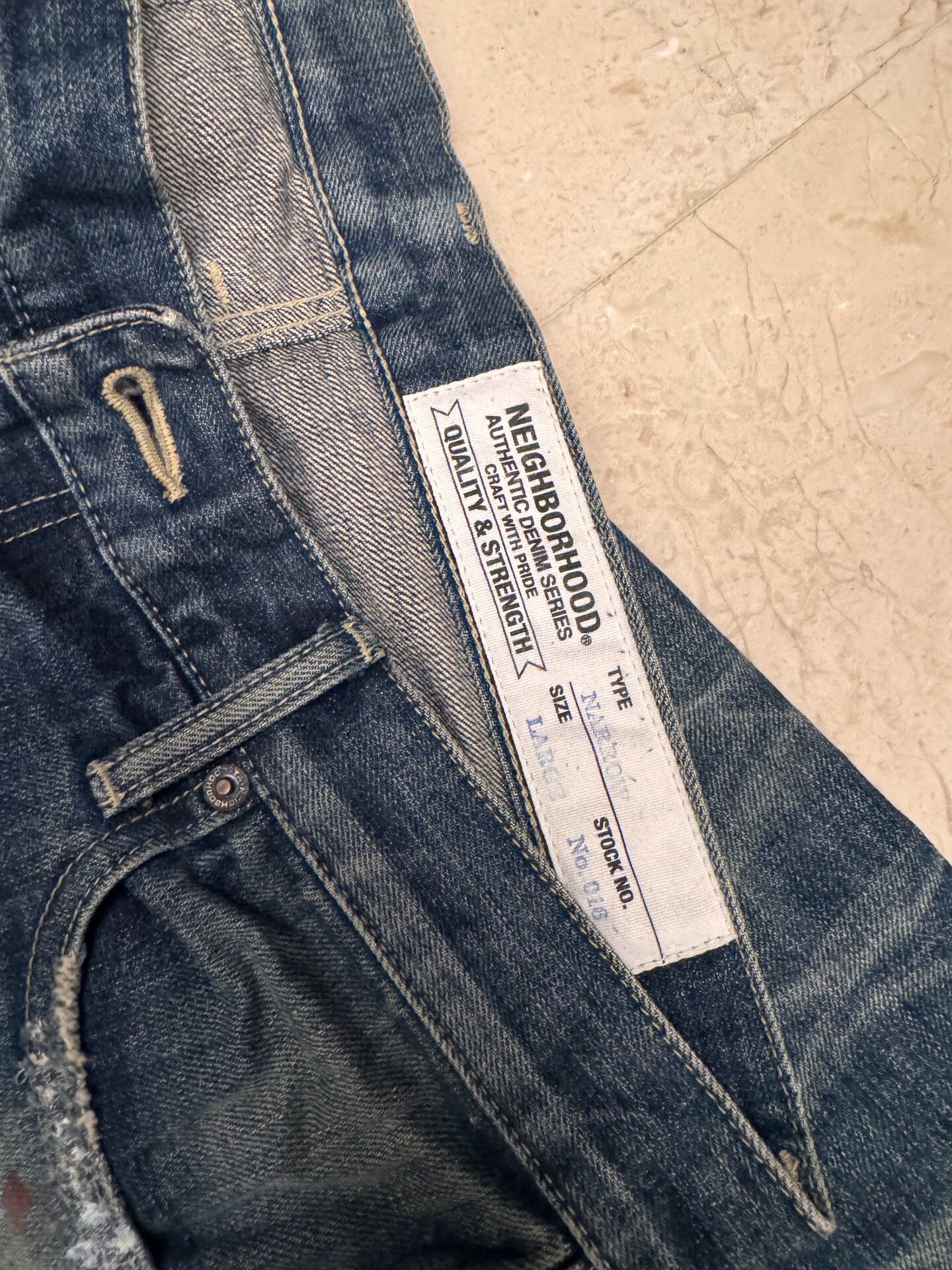 Neighborhood neighborhood distressed blue denim jeans Size US 28 / EU 44 - 4 Thumbnail