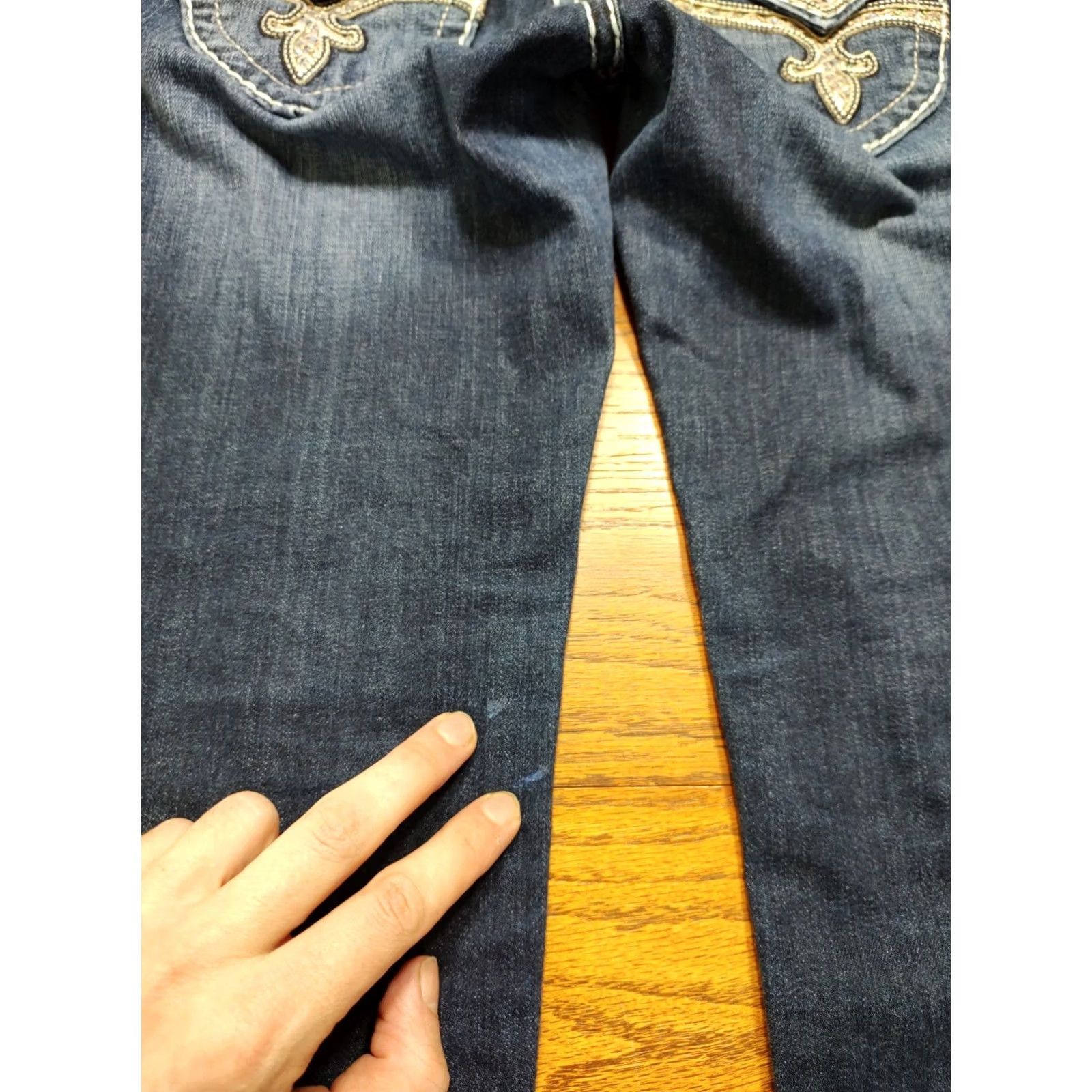 Vintage Rock Revival Jen Skinny Jeans Womens Tag 26 X 27 Inseam Blue Denim Size 26" / US 2 / IT 38 - 4 Thumbnail