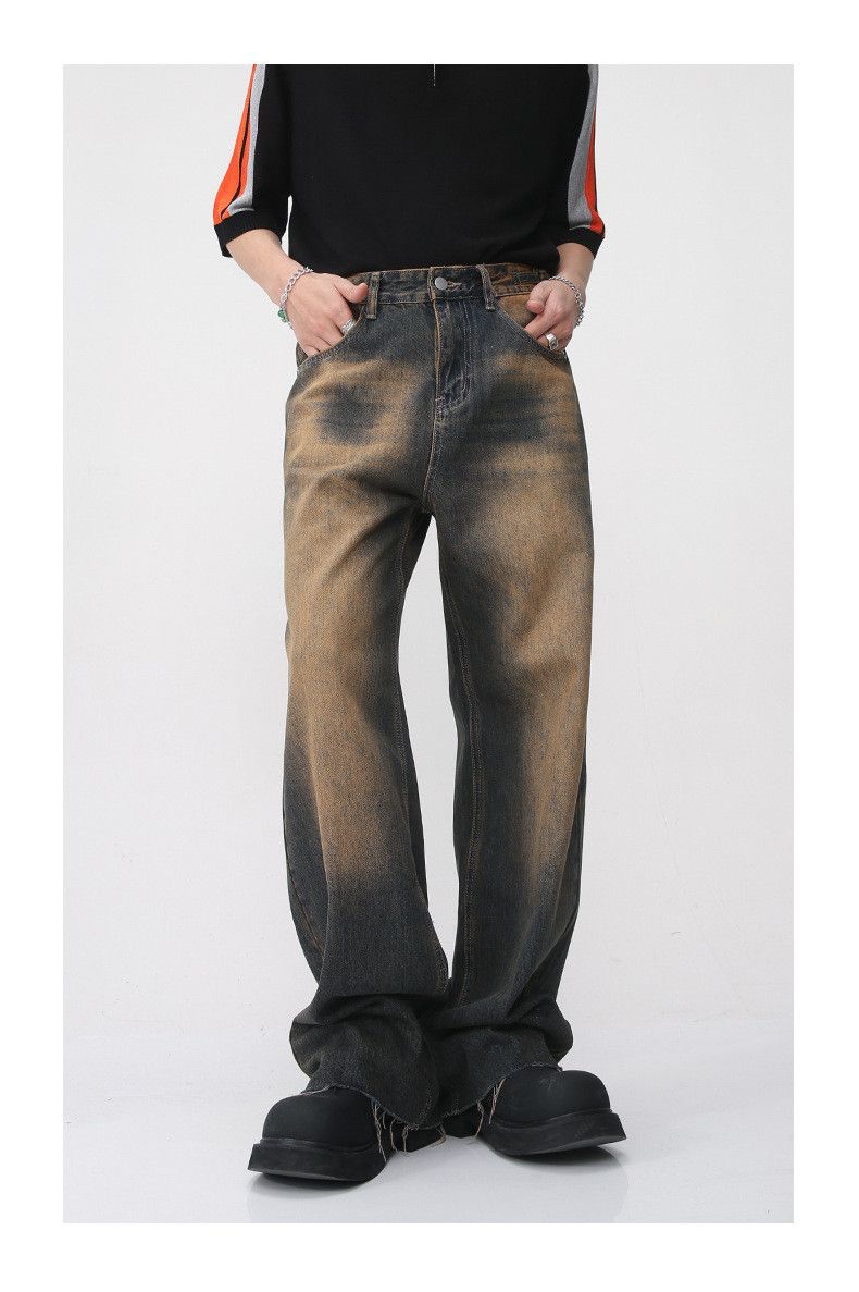 Vintage Japanese retro vibe straight leg distressed frayed jeans Size US 32 / EU 48 - 2 Thumbnail