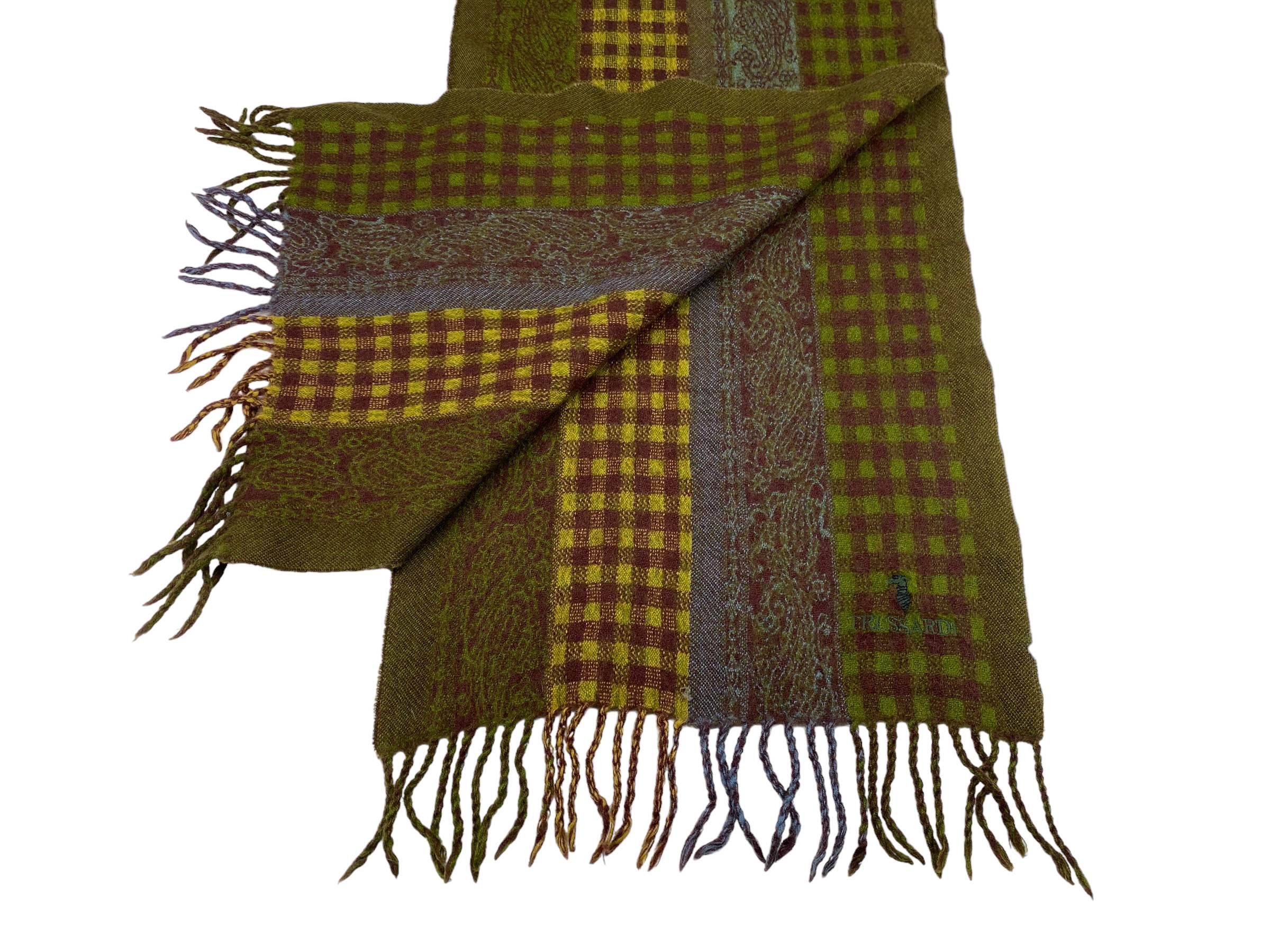 Trussardi × Vintage Trussardi scarf Wool Vintage Scarves Made in Japan Size ONE SIZE - 6 Thumbnail