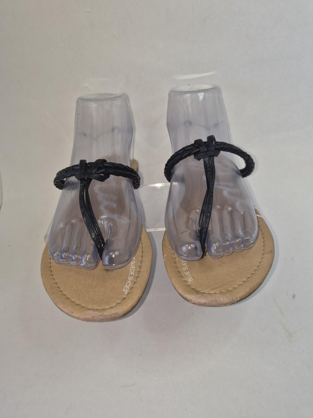 Other Womens Size 7 Flip Flops Sandals Black Slides Tropical Size US 7 / IT 37 - 2 Thumbnail