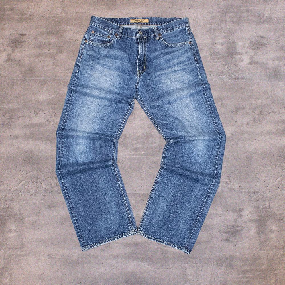 Uniqlo Uniqlo Indigo Midwash Straight Legged Baggy Pant's Size US 32 / EU 48 - 2 Thumbnail
