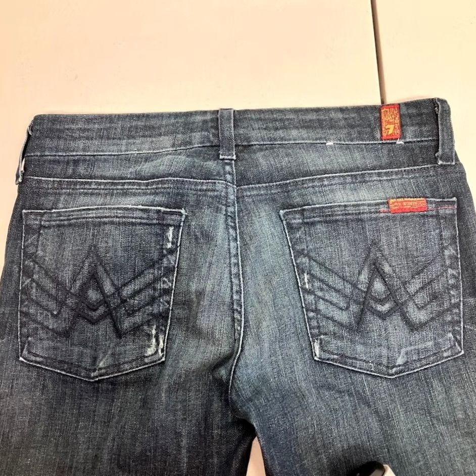 7 For All Mankind VINTAGE 7 For All Mankind Jeans Dark Wash Low Rise Bootcut A Pocket Womens Size 27 Dark Denim 31in Inseam Women Jeans Size 27" / US 4 / IT 40 - 4 Thumbnail