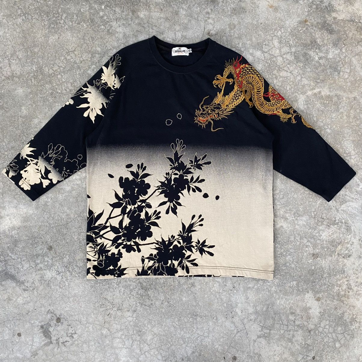 Karakuri Tamashii Karakuri Tamashii Wagara Dragon Sakura Fans Embroidered Tee Size US XL / EU 56 / 4 - 1 Thumbnail