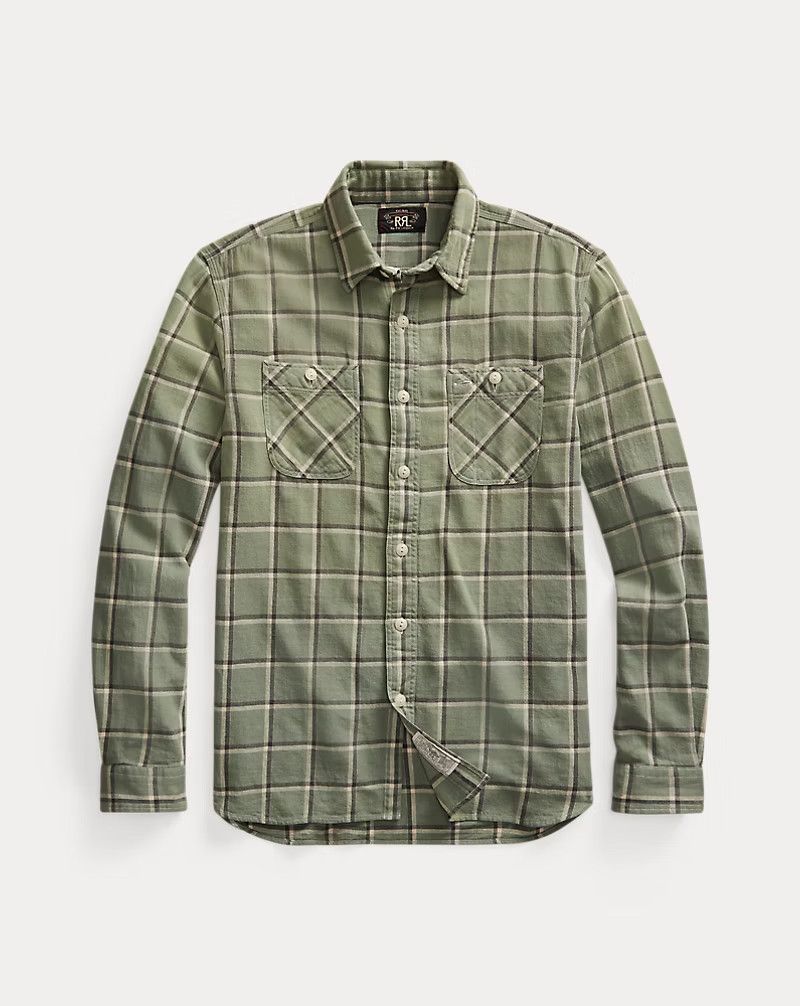 RRL Ralph Lauren Double RL Plaid Cotton-Linen Twill Workshirt Size US S / EU 44-46 / 1 - 1 Thumbnail