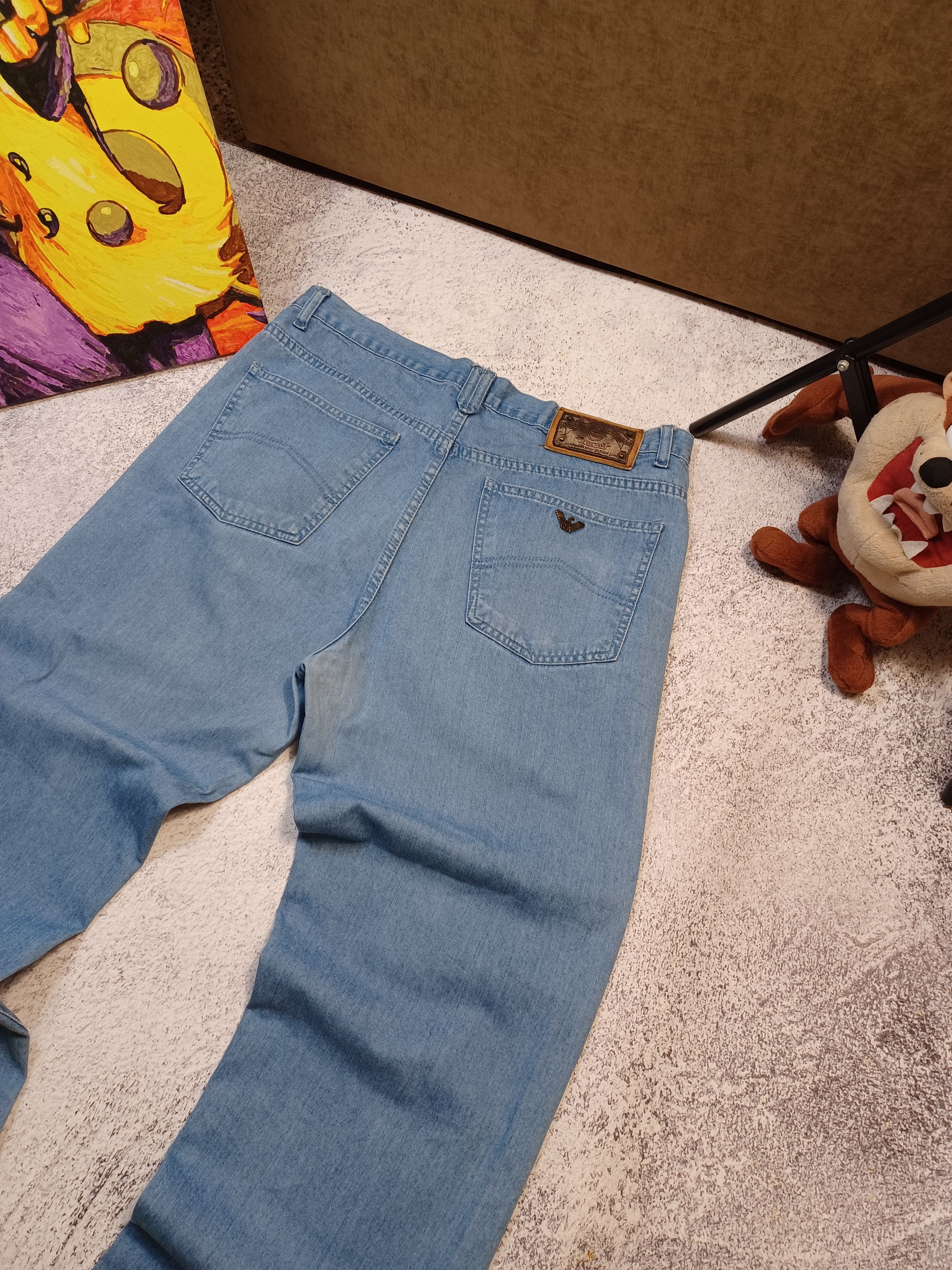 Giorgio Armani Vintage Armani Jeans Y2K Blue Stonewashed Denim Jeans Pants Size US 34 / EU 50 - 4 Thumbnail